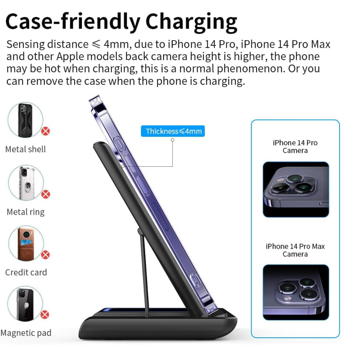 3 in 1 LED Fast Wireless Charger Stand