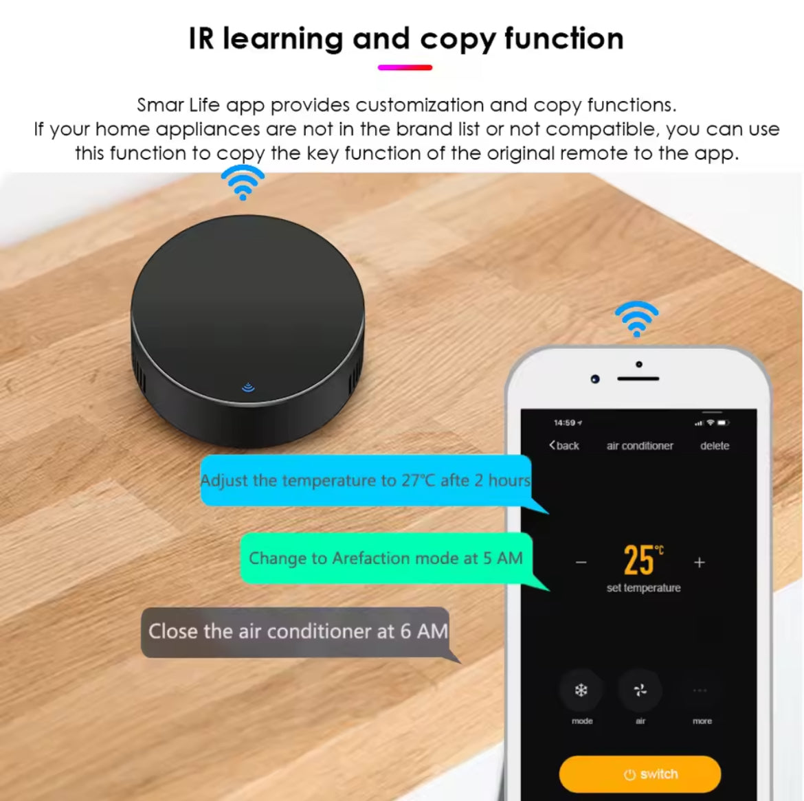 IR Remote Control Smart WiFi Universal Infrared Controller