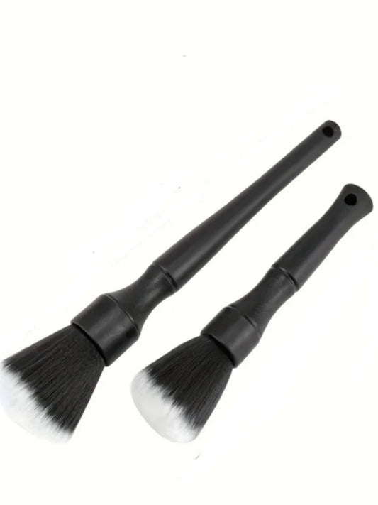 Car Detailing Brush Artificial Fiber Ultra Soft Synthetic Bristles Black Car Brush Interior Leave No Trace Easy Cleaning for Detail of Car, Motorcycle