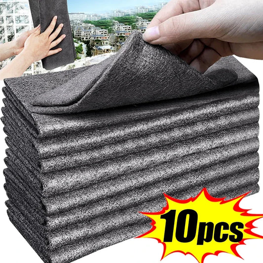 Thickened Grey Microfiber Magic Cloth, Glass Cleaning Magic Cloth of Reuseable Streak Free Cleaning, Magic Fiber Microfiber Cleaning Cloth for Home, Kitchen, Glass, Window, Car