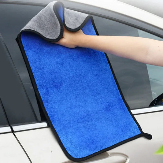 Microfibre Cloth Large 60x30cm, Dual-Sided Car Drying Towels 500GSM, Super Absorbent Ultra Soft Cleaning Cloths for Auto Detailing, Motorcycles Polishing, Vehicles Washing