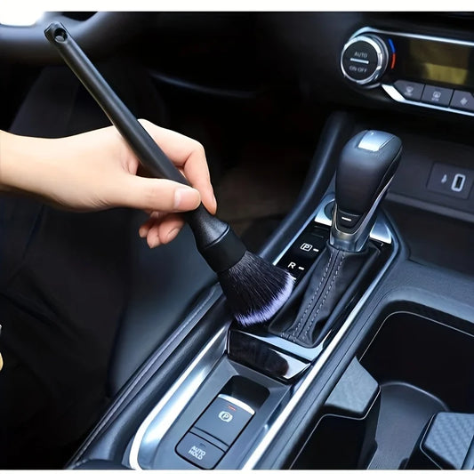 Car Detailing Brush Artificial Fiber Ultra Soft Synthetic Bristles Black Car Brush Interior Leave No Trace Easy Cleaning for Detail of Car, Motorcycle